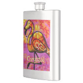 Whimsical Abstracte Flamingo Bird gepersonaliseerd Flacon (Links)