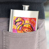 Whimsical Abstracte Flamingo Bird gepersonaliseerd Flacon (Voorbeeld)