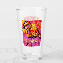 Whimsical Abstracte Flamingo Bird gepersonaliseerd