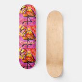 Whimsical Abstracte Flamingo Bird gepersonaliseerd Persoonlijk Skateboard (Voorkant)