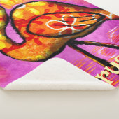 Whimsical Abstracte Flamingo Bird gepersonaliseerd Sherpa Deken (3/4)