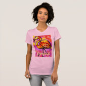 Whimsical Abstracte Flamingo Bird gepersonaliseerd T-shirt (Voorkant volledig)