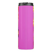 Whimsical Abstracte Flamingo Bird gepersonaliseerd Thermosbeker (Achterkant)