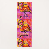Whimsical Abstracte Flamingo Bird gepersonaliseerd Yogamat (Voorkant)