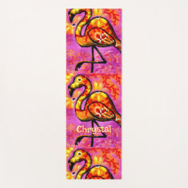 Whimsical Abstracte Flamingo Bird gepersonaliseerd Yogamat