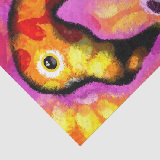 Whimsical Abstracte Flamingo Bloemen Decoupage Tissuepapier (Detail)