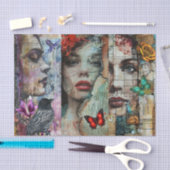 Whimsical Abstracte Kunst Collage Decoupage Tissuepapier (Craft)