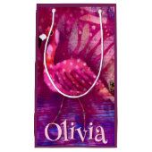 Whimsical Abstracte roze flamingo gepersonaliseerd Klein Cadeauzakje (Voorkant)