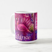 Whimsical Abstracte roze flamingo gepersonaliseerd Koffiemok (Voorkant links)