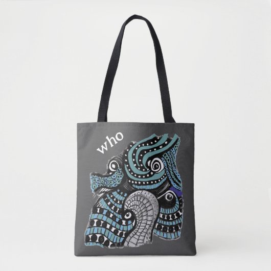 Whimsical Abstracte Tentakels & Oogontwerp Tote Bag (Voorkant)