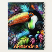 Whimsical Abstracte Toucan Bird gepersonaliseerd Planner (Achterkant)