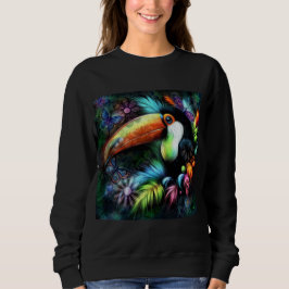 Whimsical Abstracte Toucan Bird Toucans Blauwgroen Trui