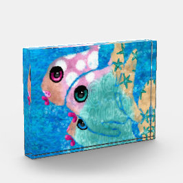 Whimsical Abstracte vis Acryl Art Print Block Fotoblokken