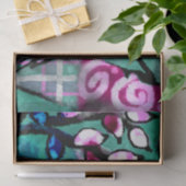 Whimsical Abstracte Vogel Bloemen Decoupage Tissuepapier (Geschenk)