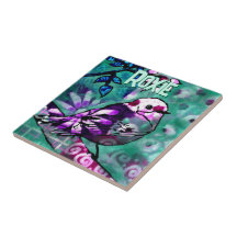 Whimsical Abstracte Vogel Bloemige Gepersonaliseer