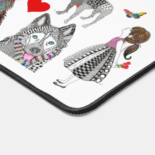 Whimsical Adopt Love Dier Assortiment Desk Mat (Hoek)