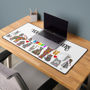 Whimsical Adopt Love Dier Assortiment Desk Mat