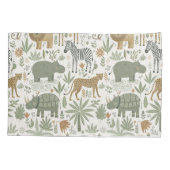 Whimsical African Animals Pattern ID1263 Kussensloop (Achterkant)