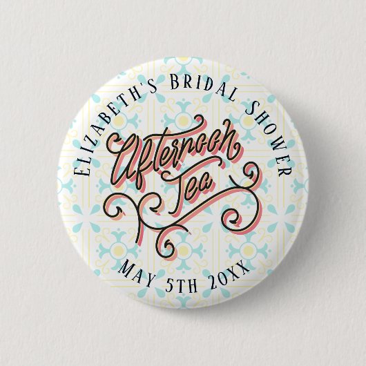 Whimsical Aftermiddag Tea Buttonnen Ronde Button 5,7 Cm (Voorkant)