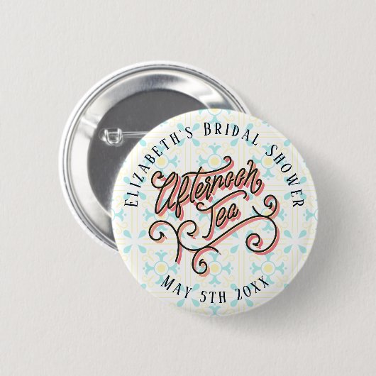 Whimsical Aftermiddag Tea Buttonnen Ronde Button 5,7 Cm (Voorkant /achterkant)