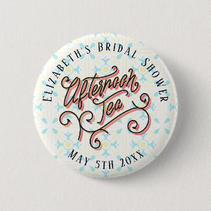 Whimsical Aftermiddag Tea Buttonnen Ronde Button 5,7 Cm