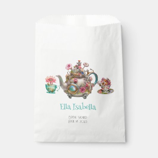 Whimsical Aftermiddag Tea Party Favor Bag Bedankzakje (Voorkant)