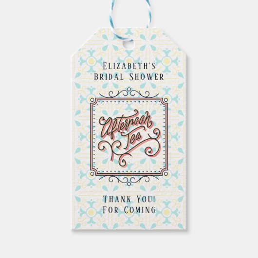 Whimsical Afternoon Tea Gift Labels Cadeaulabel (Voorkant)