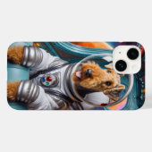 Whimsical Airedale Terrier Werkt Als Astronaut Case-Mate iPhone Case (Achterkant (horizontaal))