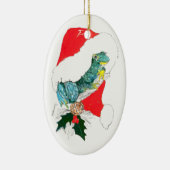 Whimsical Alaska Wildlife Christmas Oval Ornament (Rechts)