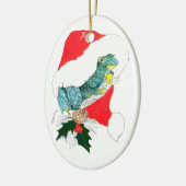 Whimsical Alaska Wildlife Christmas Oval Ornament (Links)