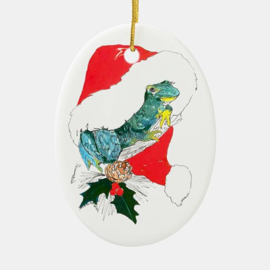 Whimsical Alaska Wildlife Christmas Oval Ornament (Voorkant)