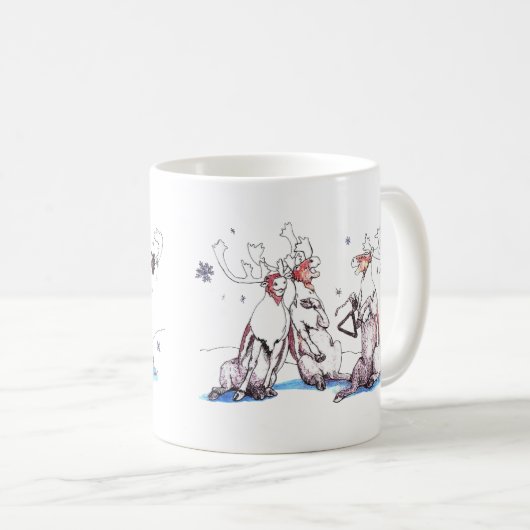 Whimsical Alaska Wildlife Coffee Mok (Voorkant rechts)