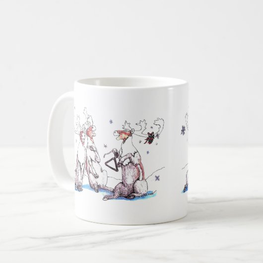 Whimsical Alaska Wildlife Coffee Mok (Voorkant links)