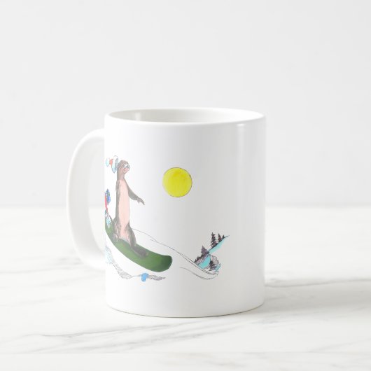 Whimsical Alaska Wildlife Coffee Mok (Voorkant links)