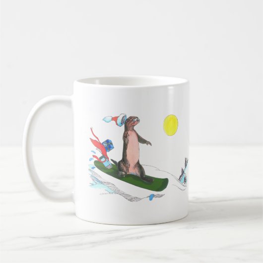 Whimsical Alaska Wildlife Coffee Mok (Links)