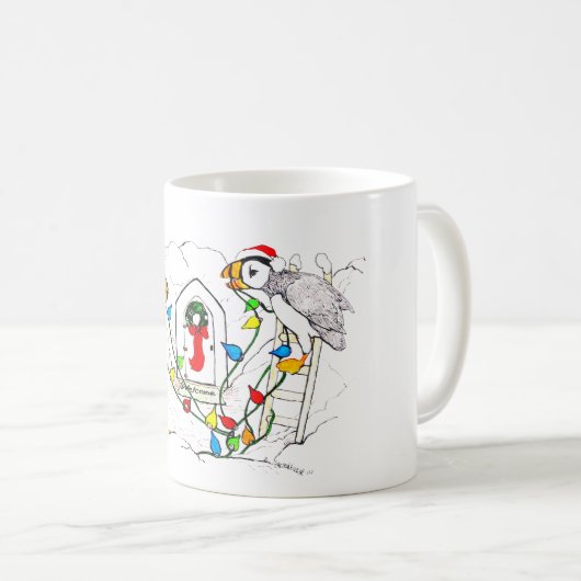 Whimsical Alaska Wildlife Coffee Mok (Voorkant rechts)