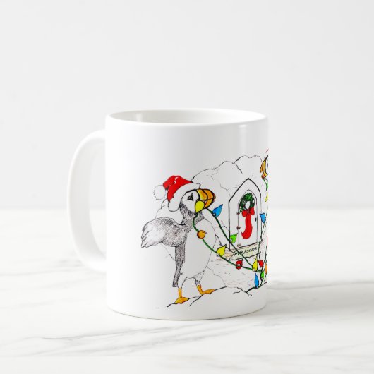 Whimsical Alaska Wildlife Coffee Mok (Voorkant links)