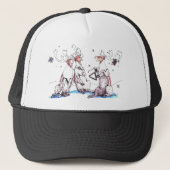 Whimsical Alaska Wildlife Kerstmis Trucker Pet (Voorkant)