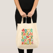 Whimsical-alfabet voor kinderen Canvas tas (Voorkant (product))