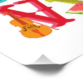 Whimsical-alfabet voor kinderen Poster (Hoek)