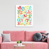 Whimsical alfabet voor kinderen stretched canvas k (Insitu (Woonkamer))