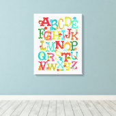 Whimsical alfabet voor kinderen stretched canvas k (Insitu (Houten vloer))