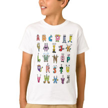 Whimsical Alfabet Wezens | ABC Kids T-shirt