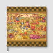 Whimsical Alice Adventures in Wonderland Map Gastenboek (Voorkant)