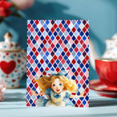 Whimsical Alice in ONEDERLAND 1st Birthday Party Kaart