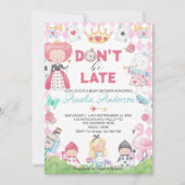 Whimsical Alice in Wonderland Baby shower Kaart (Voorkant)