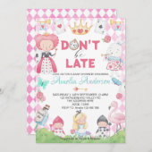 Whimsical Alice in Wonderland Baby shower Kaart (Voorkant / Achterkant)