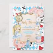 Whimsical Alice in Wonderland Baby shower Kaart (Voorkant)