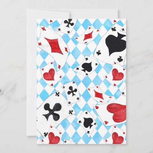 Whimsical Alice in Wonderland Baby shower Kaart (Achterkant)