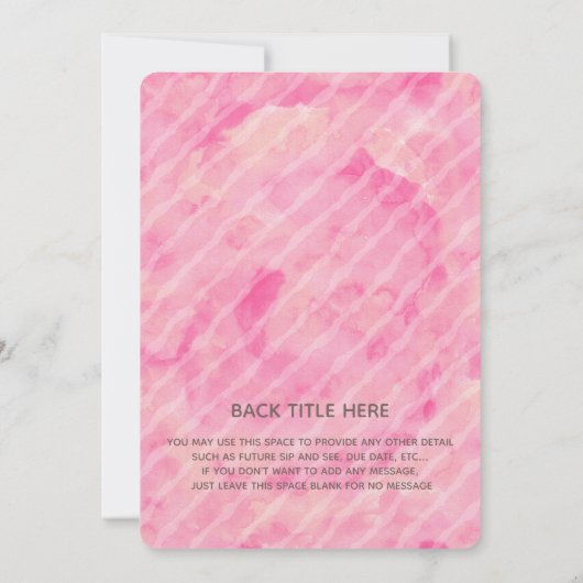 Whimsical Alice in Wonderland Baby shower Kaart (Achterkant)